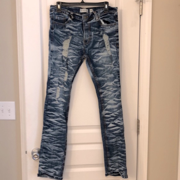 Evolution In Design Other - Men’s acid wash fray look skinny jeans NEVER WORN size 32 waist 32 inseam NWOT
